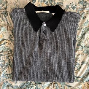 90s Vintage Perry Ellis Textured Polo